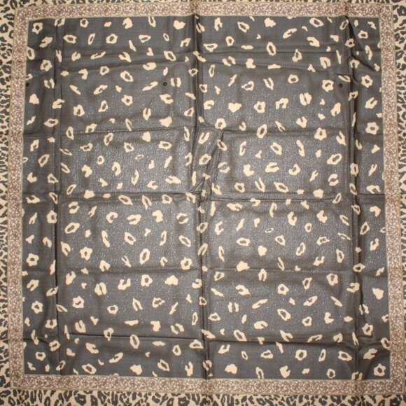 Akel Multicolor Animal Print Jacquard Style Polyester Square Scarf Neckerch - Picture 3 of 7